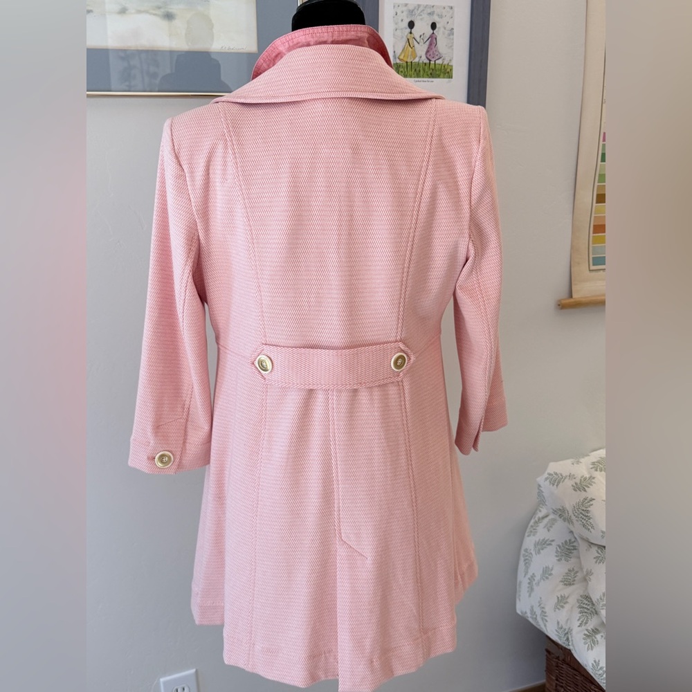 CAbi "Take 5 Topper" Light Pink Trench Coat - Picture 5 of 12